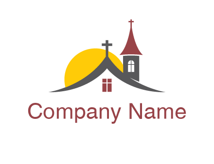 sunset on the church roof logo