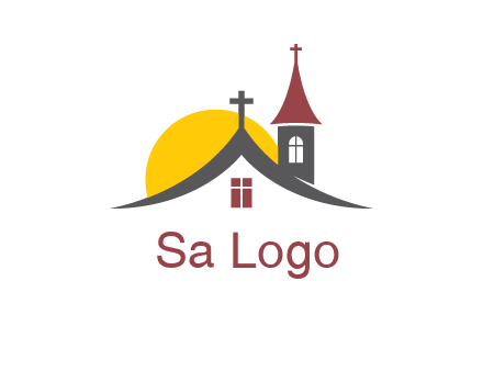 sunset on the church roof logo