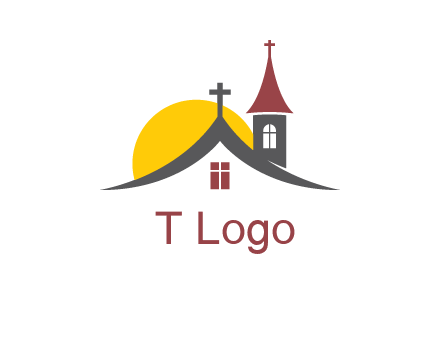 sunset on the church roof logo