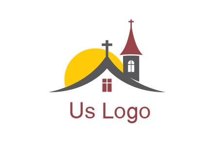 sunset on the church roof logo