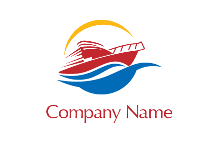 sun shining over a cruise line logo