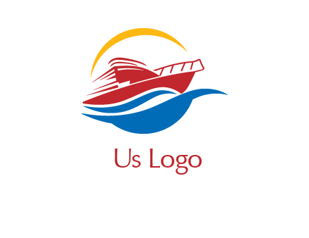 sun shining over a cruise line logo