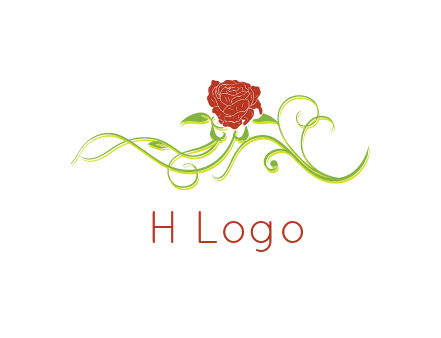 rose and vines ornate logo