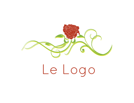 rose and vines ornate logo