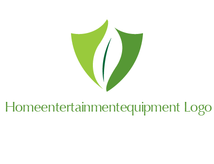 leaf inside shield logo