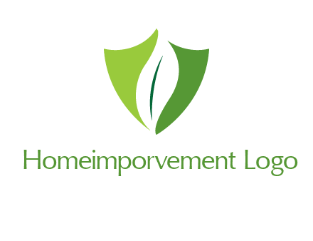 leaf inside shield logo