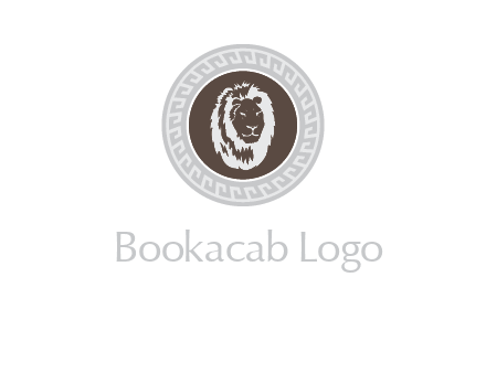 lion head on a coin or crest logo