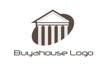 court icon or Greek temple logo