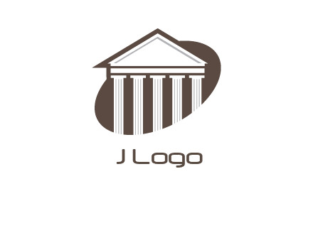 court icon or Greek temple logo