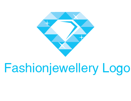 clear diamond inside shiny blue diamond logo