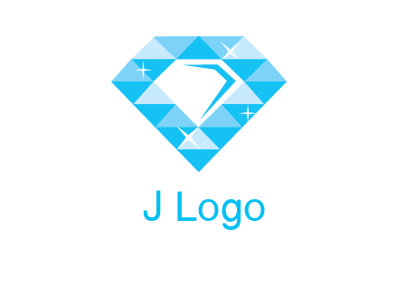 clear diamond inside shiny blue diamond logo