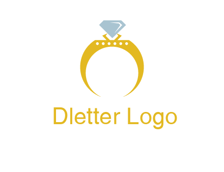 solitaire diamond gold engagement ring logo