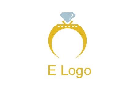 solitaire diamond gold engagement ring logo