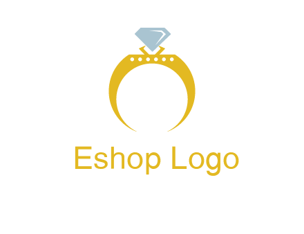 solitaire diamond gold engagement ring logo