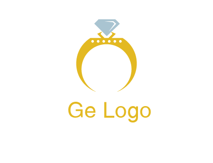 solitaire diamond gold engagement ring logo