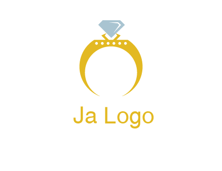 solitaire diamond gold engagement ring logo