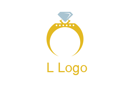 solitaire diamond gold engagement ring logo