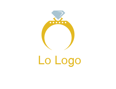 solitaire diamond gold engagement ring logo