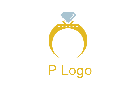 solitaire diamond gold engagement ring logo