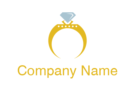 solitaire diamond gold engagement ring logo