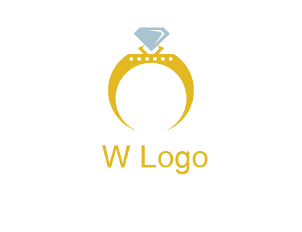 solitaire diamond gold engagement ring logo