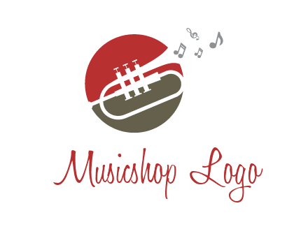 music coming from trumpet logo