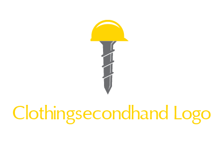 screw wearing construction hat logo