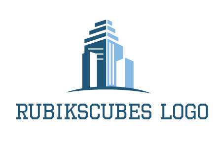 outline of skyscrapers logo