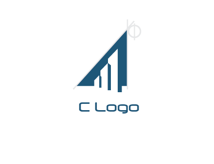 triangle logo with geometric shapes