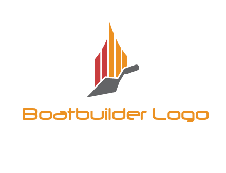 construction logo with a trowel