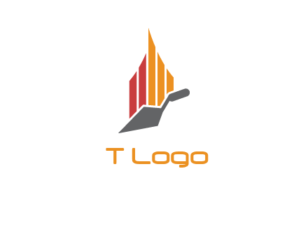 construction logo with a trowel