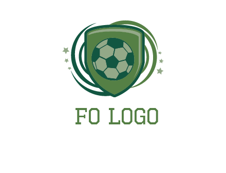 soccer ball in a shield logo