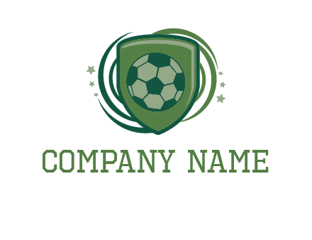 soccer ball in a shield logo