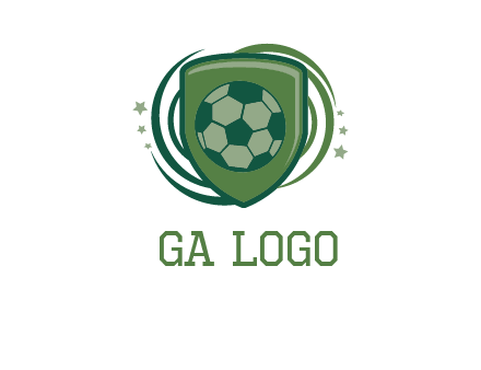 soccer ball in a shield logo