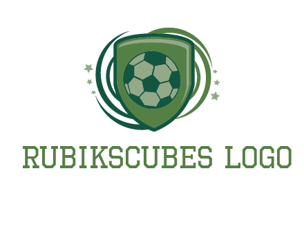 soccer ball in a shield logo