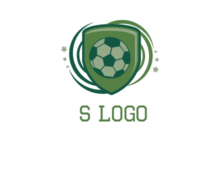 soccer ball in a shield logo