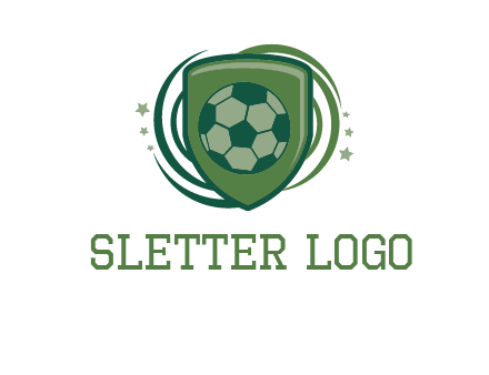 soccer ball in a shield logo