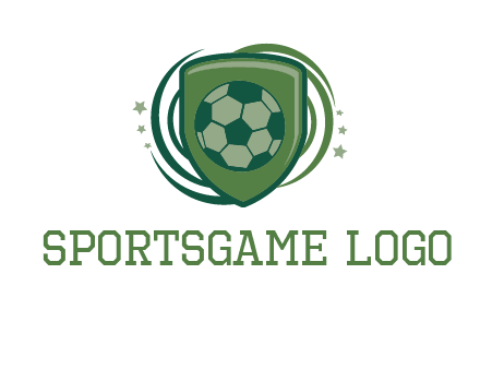 soccer ball in a shield logo