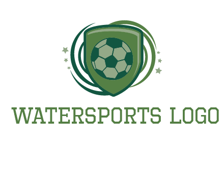 soccer ball in a shield logo