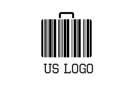 barcode lines forming a briefcase logo