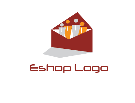 consultants or business executives in an envelope logo