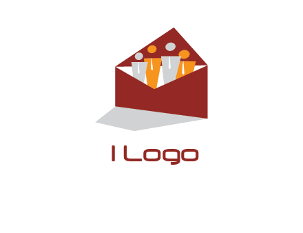 consultants or business executives in an envelope logo