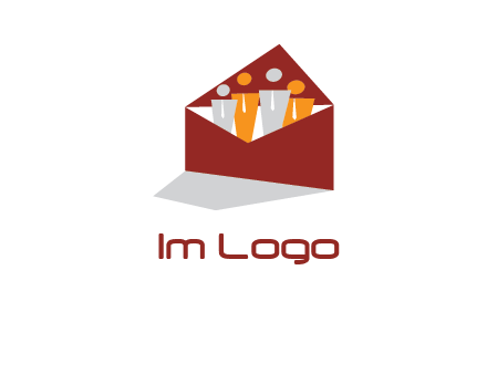 consultants or business executives in an envelope logo