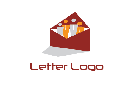 consultants or business executives in an envelope logo