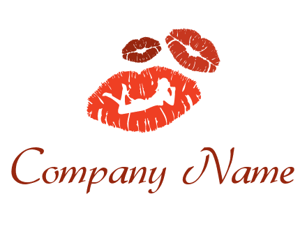 kiss logo with a woman on a pair of lips