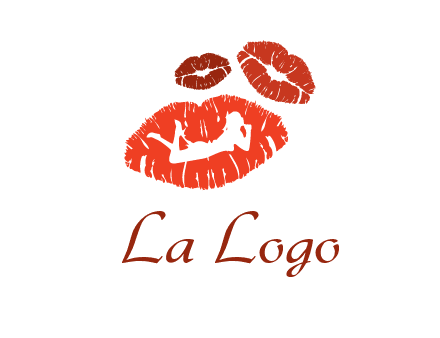 kiss logo with a woman on a pair of lips