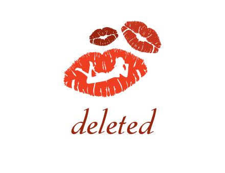 kiss logo with a woman on a pair of lips