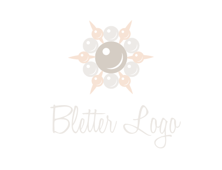 shiny pearl brooch logo