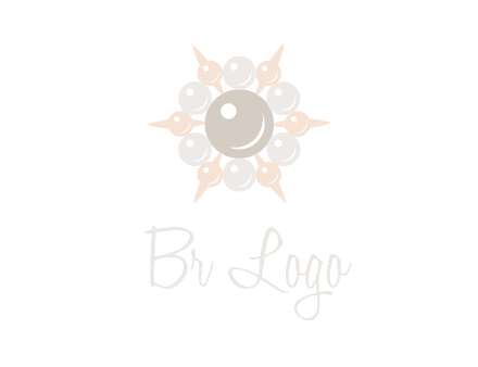 shiny pearl brooch logo