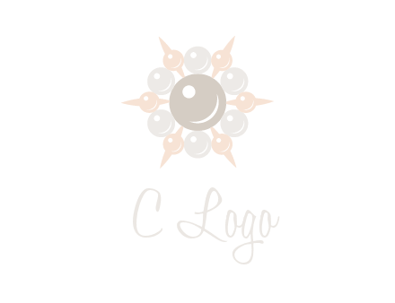 shiny pearl brooch logo